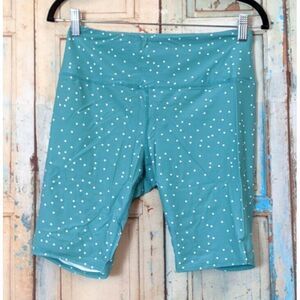 O'Neill Womens Size Medium Aqua Las Flores Saphira Dot Biker Shorts SU1474064